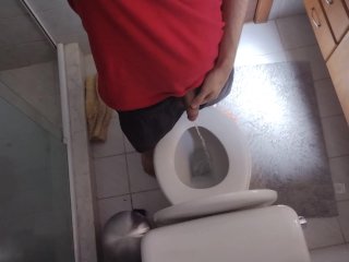 twink peeing in grandmas toilet  recorded from the top