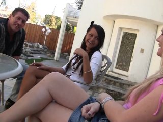 Double Creampie with Big Ass Big Tits Hot Sluts to Ride a Big Cock Hard in a Threesome FFM Group Sex
