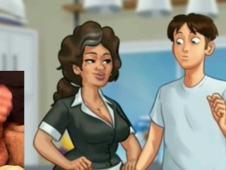 Cleaning lady fucked - summertime saga game porn