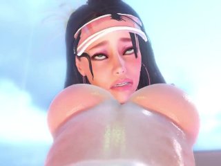 3D Cartoon Futanari Sex by the Pool