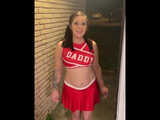 Cheerleader KItty Kash sucks dick & gets fucked hard to raise money for her squad