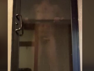 Daddy Boyfriends Fuck In Steam Room - Sweaty boyfriend fucks me against sauna glass in public for