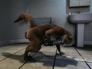 Otter using dildo by his tail HD by h0rs3