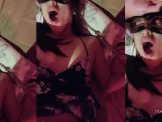 Intense orgasm, vibrator for my pussy, lots of moaning and little bit of choking