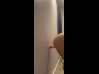 Thick ass slut throws it back on a dildo