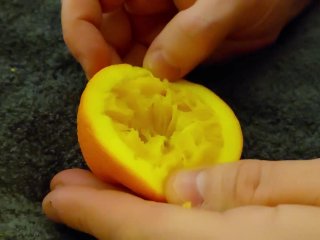 Spreading an orange like...