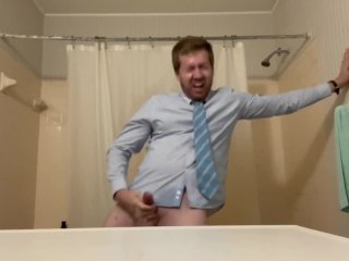 Business Daddy Drank WAY Too Much Coffee and Needs To Cum Before He Gets Back To The Office