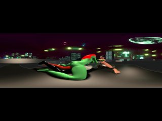 360 VR Futa Harley Quinn and Poison Ivy Fuck Robin
