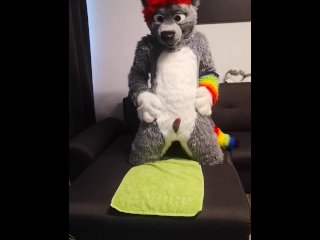 Wolf cum twice in a row (huge cumshot)