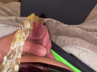 Watching Porn led to an amazing squirting orgasm, Watch me soak myself really Wet 💦