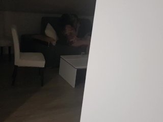 Husband peeping to watch me and my lover fuck in our martial bed :)