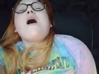 Teen loud orgasm while using toy