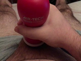 Gay bear using a Tenga Air tech to cum