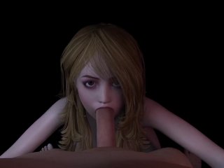 Hot Girl Give you a Blowjob in the Dark POV  3D Porn