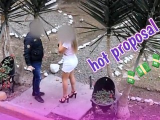 Latin girl agrees to fuck a stranger for some money (caught on the street)