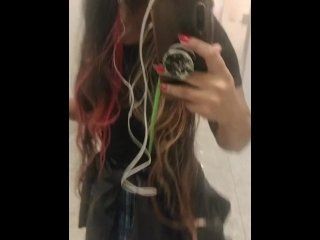 Playing in the bathroom, was anyone there with me?