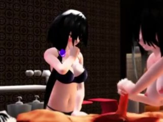 Hentai 2 Girls Titjob Ride Cock Uncensored