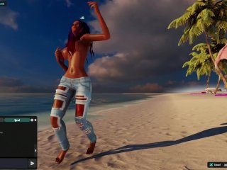 3DXUnion 3DXChat hot dancing on the beach