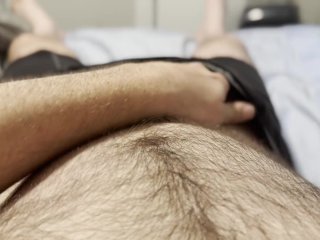 Little Cub quick rub after work.