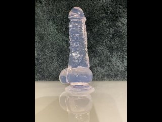 Gay boy playing with his new anal toy