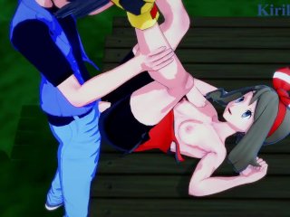 May (Haruka) and I have intense sex in the park at night. - Pokémon Hentai