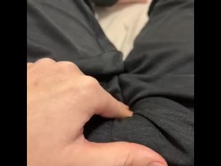 Pussy rub through pants after fucking my ai gf