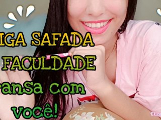 JOI- POV amiga safada da faculdade vai na sua casa😏/sexo virtual 💦/ASMR/roleplay