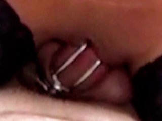 INTENSE Fucking with chastity belt to despair the cuckold
