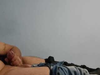 Caught my stepson jerking, I help him.