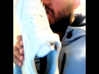 Loser Making love with his str8 friend's sneakers