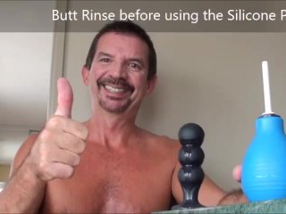 Butt rinse before using my Silicone Pop 4.4