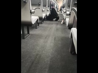 Public Orgasm in train