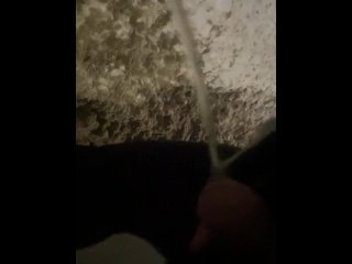 Making Yellow Snow Close Up Pissing