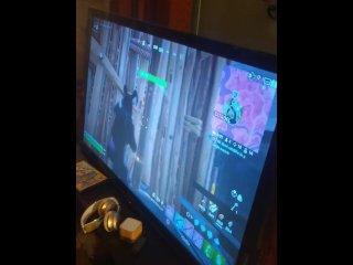 Filming Up Girls Mini Skirt While She Plays Fortnite and She Wins The Battle Royal (Watch Her Play)