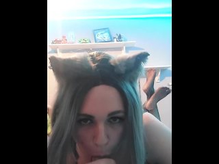 Your Catgirl Girlfriend sucks your big cock 😻