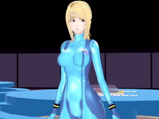 Samus Aran is fucked in the spaceship from Among us Metroid Anime Hentai 3D