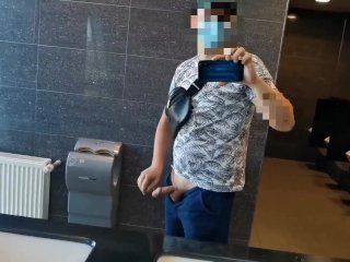 Play with my dick in airport WC