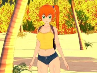 Hentai Uncensored The sweet Misty is found on the beach and surprised is fucked doggy style Pokemon