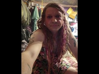 Sissy cd plays dildo talks dirty