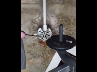 Trans guy peeing in drain with stp