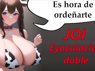 JOI hentai correte 2 veces. Es hora de ordeñarte.