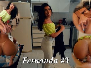CFNM Brazilian amateur wears clothes while getting fucked!