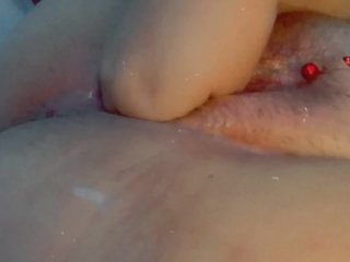 Trying to fist my tight pussy