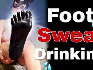 Femdom Latex Foot Sweat Drinking Licking Slave FLR Sexy Feet Sweaty Workout BDSM Milf Stepmom