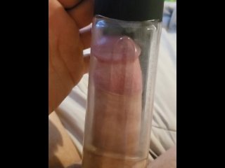 Big cumshot after pump my dick