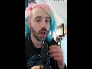 Deepthorating and Gagging on my dildo and slapping myself