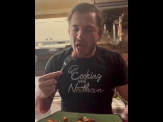 Eating some dinner
