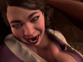 Fucking a Hot Asian Milf Maid in the ass after she blows him off  3D Porn