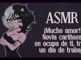 ASMR Español 🖤  Tu novia amorosa te monta tras un largo día de trabajo