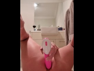 Cums hard on dildo anal fuck